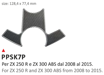 ONEDESIGN Naklejka na półkę kierownicy Kawasaki ZX250R ZX300ABS 2008/2016