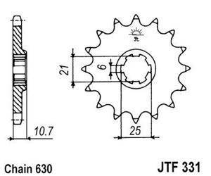 ZĘBATKA NAPĘDOWA JT PRZÓD