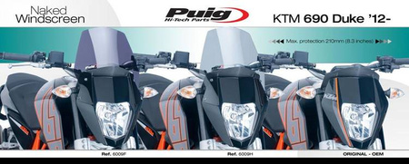 Owiewka PUIG do KTM 690 Duke 12-20 Czarny (N) 6009N