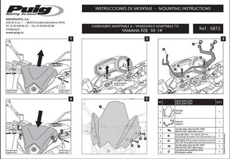 OWIEWKA PUIG DO YAMAHA FZ8 N 10-16