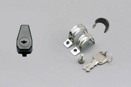 Daytona Zabezpieczenie do Kasku montowane do kierownicy Czarna z hakiem Ø22,2 / 25,4 mm 91487