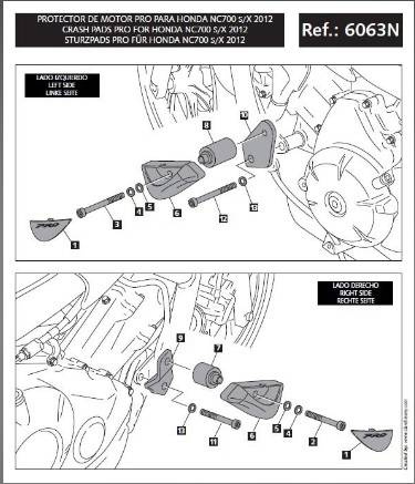 CRASH PADY HONDA NC700 S/X / NC750 S/X WERSJA PRO