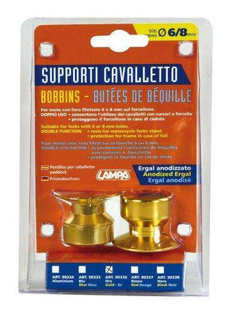 90336 Zestaw rolek do stojaków motocyklowych - 6/8 mm złote 