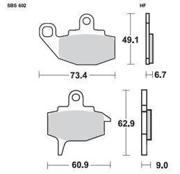 KLOCKI HAMULCOWE SBS 602 HF