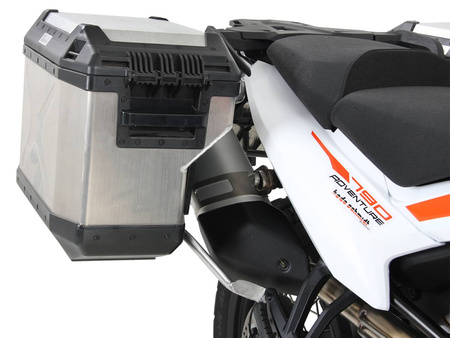Sidecarrier Cutout stainless steel incl. Xplorer sideboxes silver for KTM 790 Adventure/R (2019-2021)