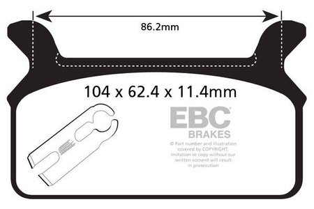 EBC Klocki hamulcowe FA201 (kpl. na 1 tarcze)