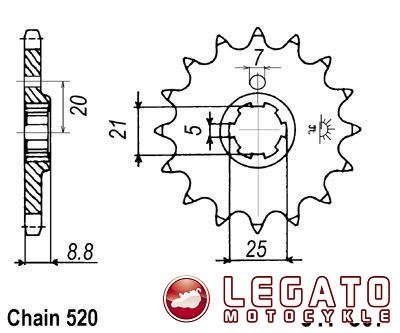 ZĘBATKA NAPĘDOWA JT PRZÓD (520)