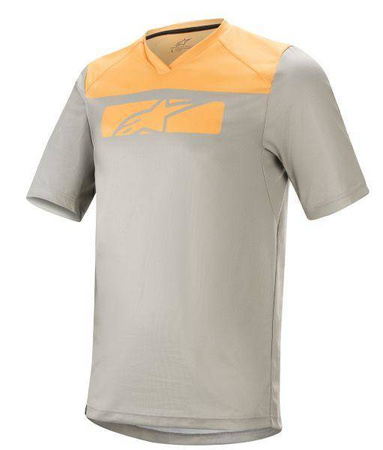 Koszulka rowerowa ALPINESTARS DROP 4.0 S/S JERSEY kolor szary/żółty