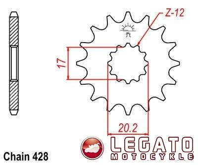 ZĘBATKA NAPĘDOWA JT PRZÓD (428)