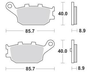 KLOCKI HAMULCOWE SBS 158 MS