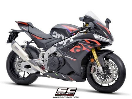 SC-Project tłumik końcowy  końcowy  SC1-R (300mm)TITANIUM APRILIA RSV4 2021-2023