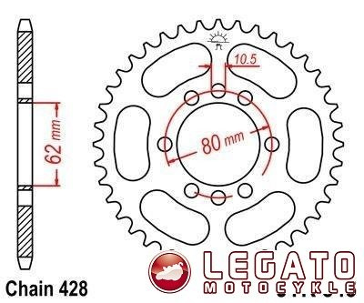 ZĘBATKA NAPĘDOWA JT TYŁ (428)