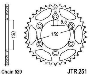 ZEBATKA NAPĘDOWA JT ALUMINIOWA TYŁ (520)