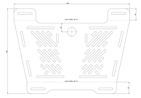 Modelspecific rear enlargement small for kombination with side case carrier for BMW R 1300 GS (2023-)