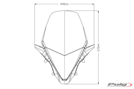 Szyba PUIG V-Tech do Honda PCX 125 / 150 21-24 (Touring) - OUTLET Przezroczysty (W) O20637W