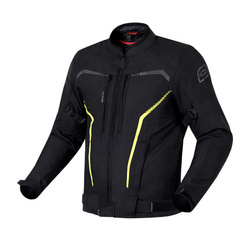 Motocyklowa Kurtka Tekstylna Ozone Delta IV Black/Fluo Yellow