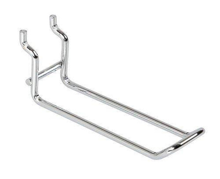 99030 Podwójny chromowany hak  - 10 cm