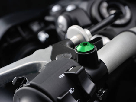 Śruba zaślepka do otworu lusterka  M10-P1.25/prawa zielony