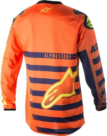 Bluza Alpinestars Racer Braap Cross Enduro Pomarańczowo/Biało/Niebieska 2018
