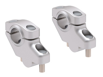 Handlebar Riser with Offset silver, 30mm up, 21 mm back for Triumph Tiger 1050 (2007-2012)