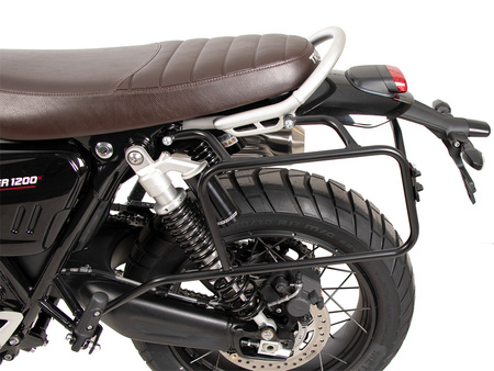 Sidecarrier one-sided left permanent mounted black for Triumph Scrambler 1200 X (2024-)