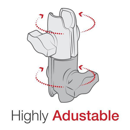 RAM® Kompozytowe ramię obrotowe z podwójnym gniazdem