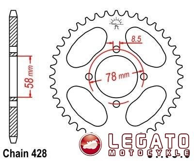 ZĘBATKA NAPĘDOWA JT TYŁ (428)