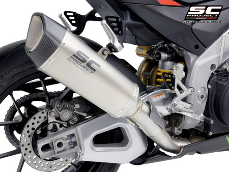 SC-Project tłumik końcowy  końcowy  SC1-R (300mm)TITANIUM APRILIA RSV4 2021-2023