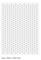 ONEDESIGN przeźroczysty sheet with bubbles resin 350x250mm