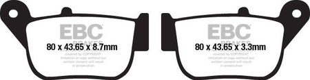 EBC Klocki hamulcowe SFAC678 skuterowe karbonowe (kpl. na 1 tarcze)