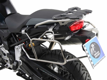 Sidecarrier Cutout stainless steel incl. Xplorer sideboxes silver for BMW F 750 GS (2018-2023)