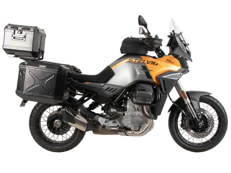 Alurack top case carrier black for combination with original rear rack for Moto Guzzi Stelvio (2024-)