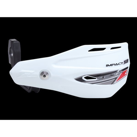 ZETA Handbary IMPACT X2 szalki/listki osłony dłoni białe komplet MX ENDURO