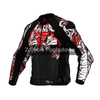 KURTKA MOTOCYKLOWA SKÓRZANA REBELHORN VANDAL 2 CRUZE BLACK DARK GREY RED