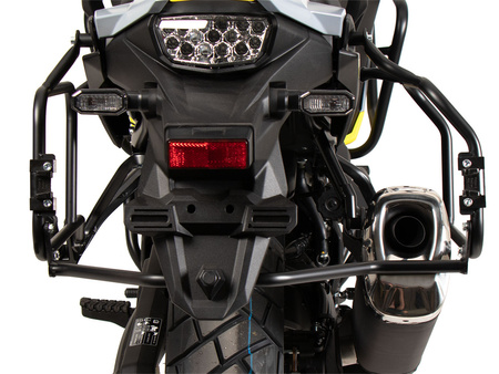 Side carrier cutout black incl. Xplorer black sideboxes for Suzuki V-Strom 800 (2024-)