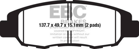 EBC Klocki hamulcowe FA670 (STD BLACK PAD) (kpl. na 1 tarcze)