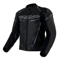 KURTKA SKÓRZANA OZONE RS600 BLACK/GREY