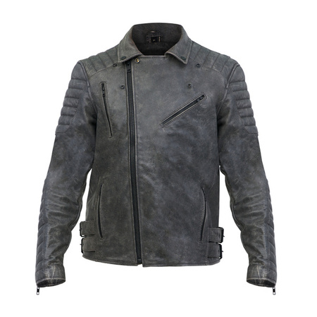 KURTKA SKÓRZANA BROGER OHIO VINTAGE GREY