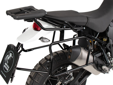 Side carrier cutout black incl. Xplorer silver sideboxes for Ducati DesertX Rally (2024-)