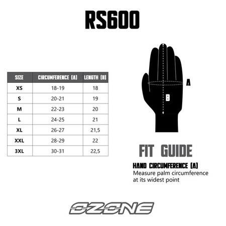 RĘKAWICE SKÓRZANE OZONE RS600 BLACK/FLUO RED