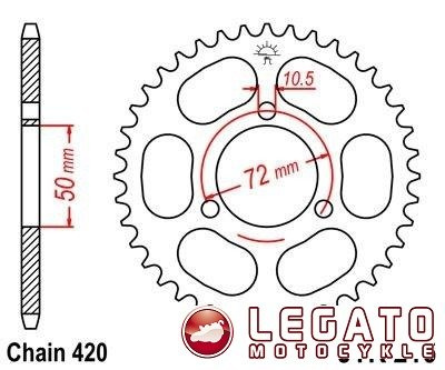 ZĘBATKA NAPĘDOWA JT TYŁ (420)