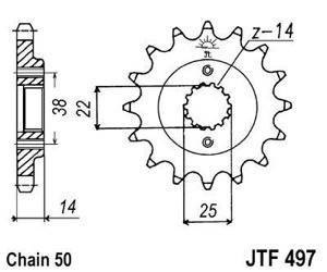 ZĘBATKA NAPĘDOWA JT PRZÓD