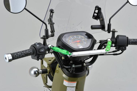 Wspornik kierownicy ze stopu aluminium 200mm  srebrny