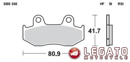 KLOCKI HAMULCOWE SBS 558 HF