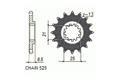 SUNSTAR ZĘBATKA NAPĘDOWA PRZEDNIA 428-16