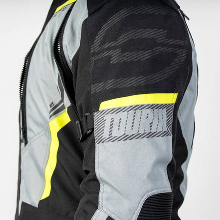 KURTKA TEKSTYLNA OZONE TOUR III BLACK/GREY/FLUO YELLOW