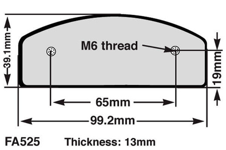 EBC Klocki kartingowe FA525 (1 kpl. na tarczę)