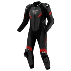 KOMBINEZON JEDNOCZĘŚCIOWY SKÓRZANY HYPER-RS BLACK RED SHIMA