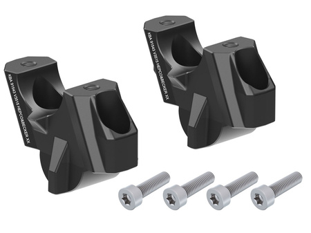 Handlebar riser with offset 35 mm high, 15 mm back, black for BMW M 1000 R (2023-)