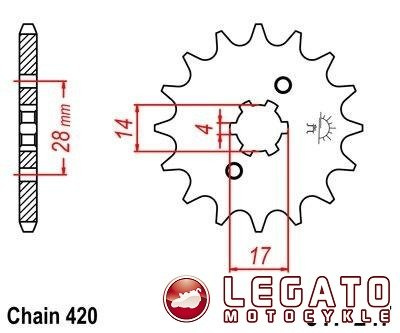 ZĘBATKA NAPĘDOWA JT PRZÓD (420)